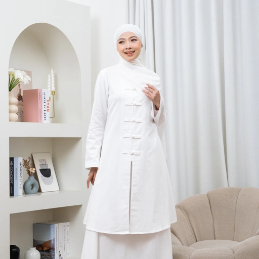 Evolvere - Mey Cheongsam Tunik Saja Tunik Wanita Casual Simple Polos ( TUNIK SAJA )