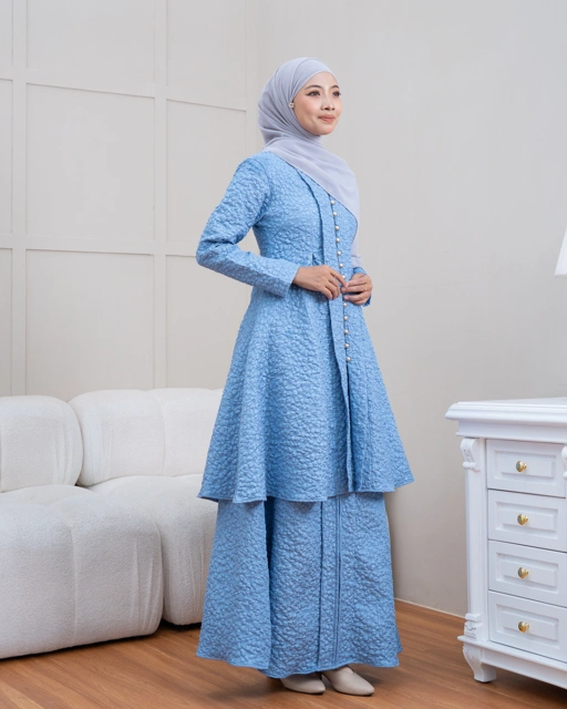 Image of Evolvere - Rumi Setelan Kebaya Motif Flora Stelan Baju Kurung BRIGHT