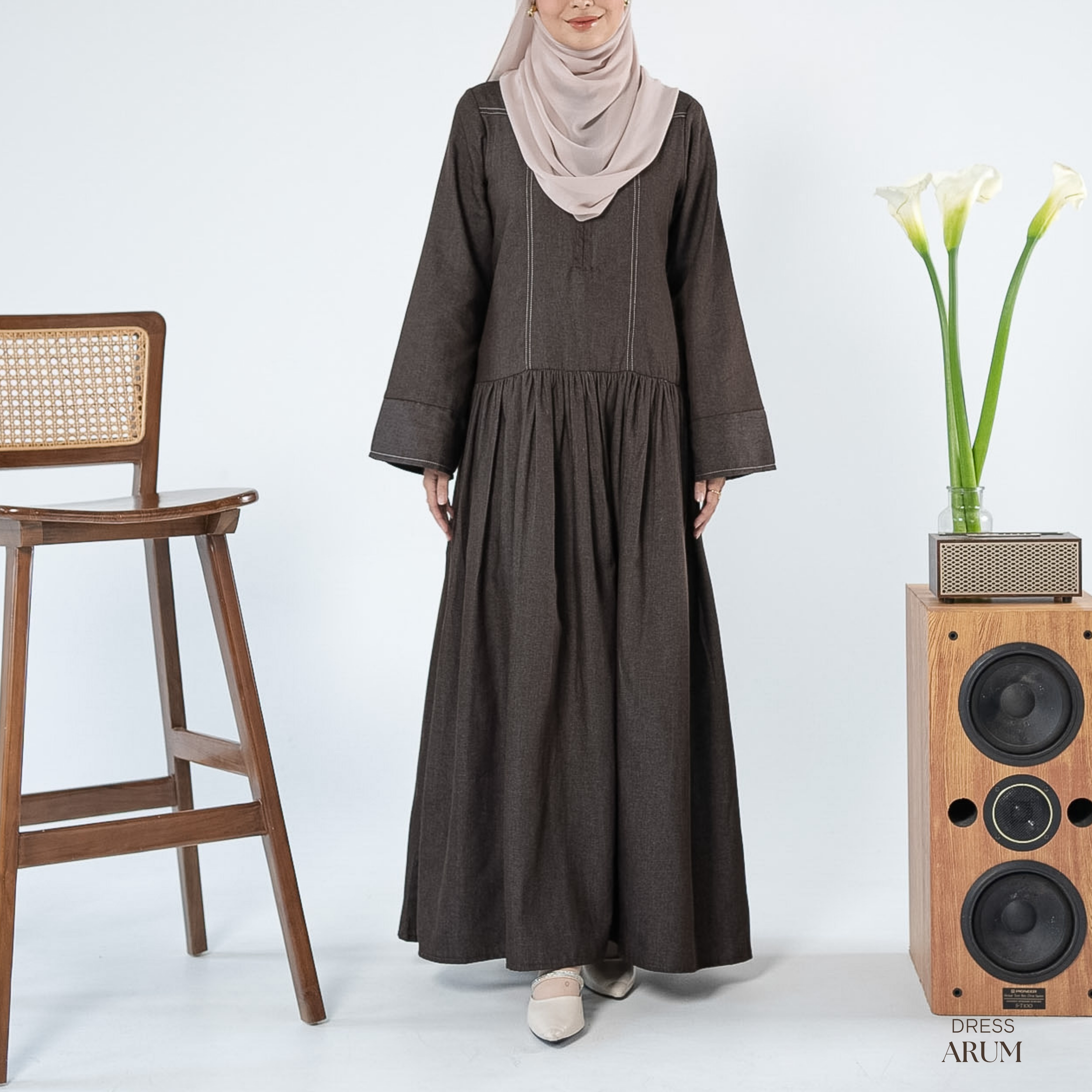 Evolvere - Arum Denim Luxe Gamis Muslim Kekinian