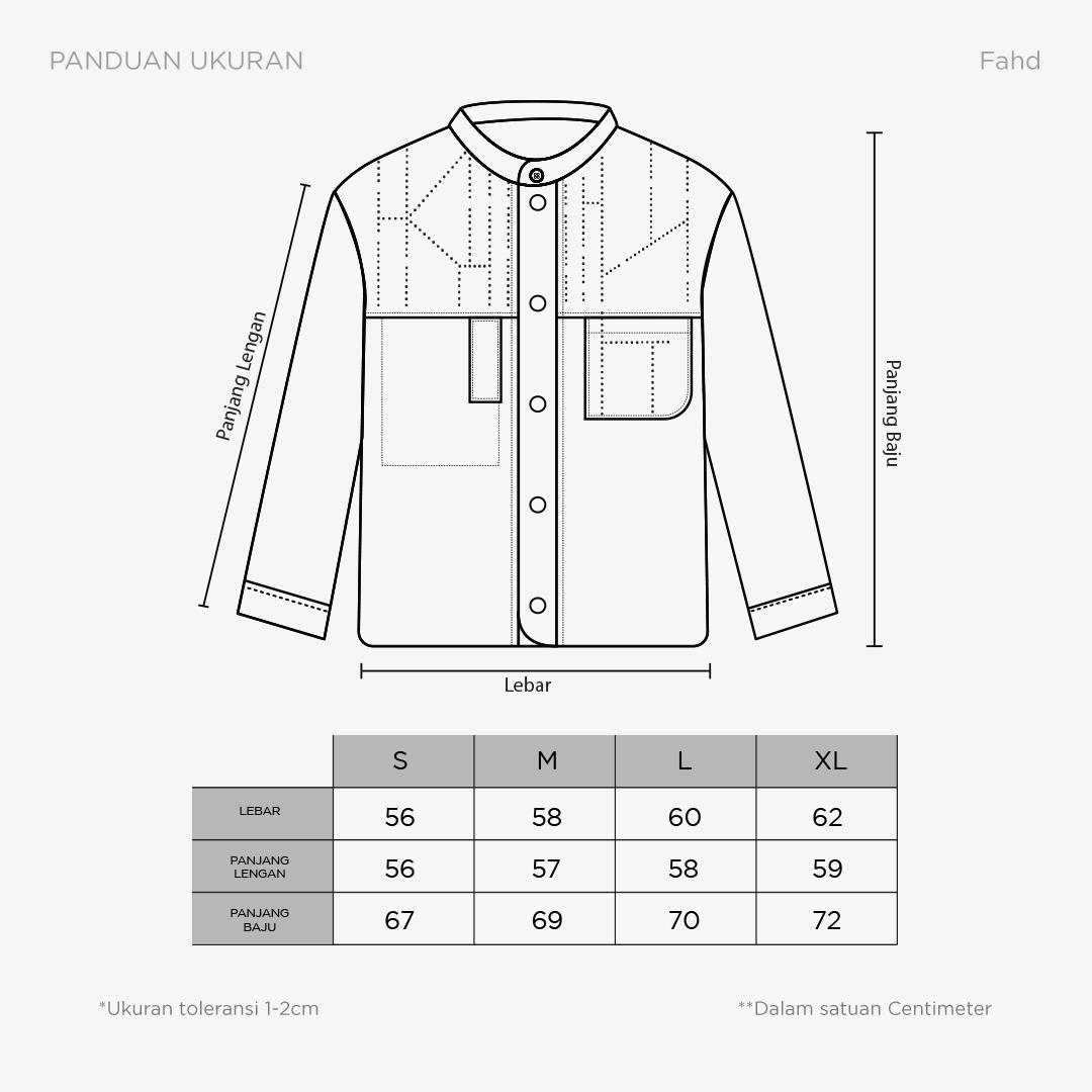 Fahd | Kemeja Koko Pria Abu-abu