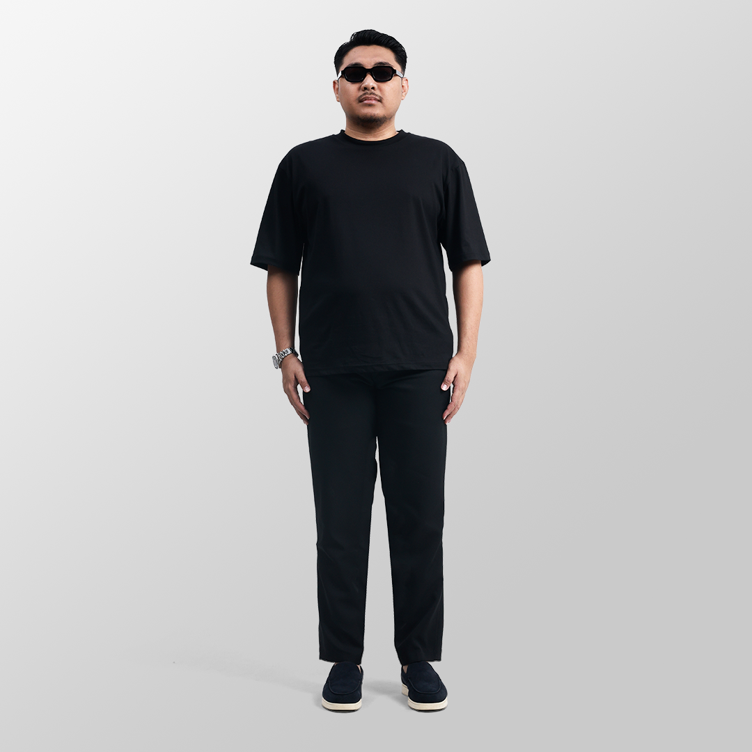 BIG SIZE (Size 39-44) - Deep black trousers