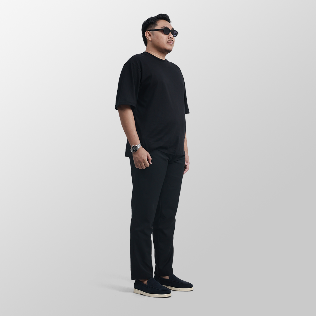 BIG SIZE (Size 39-44) - Deep black trousers