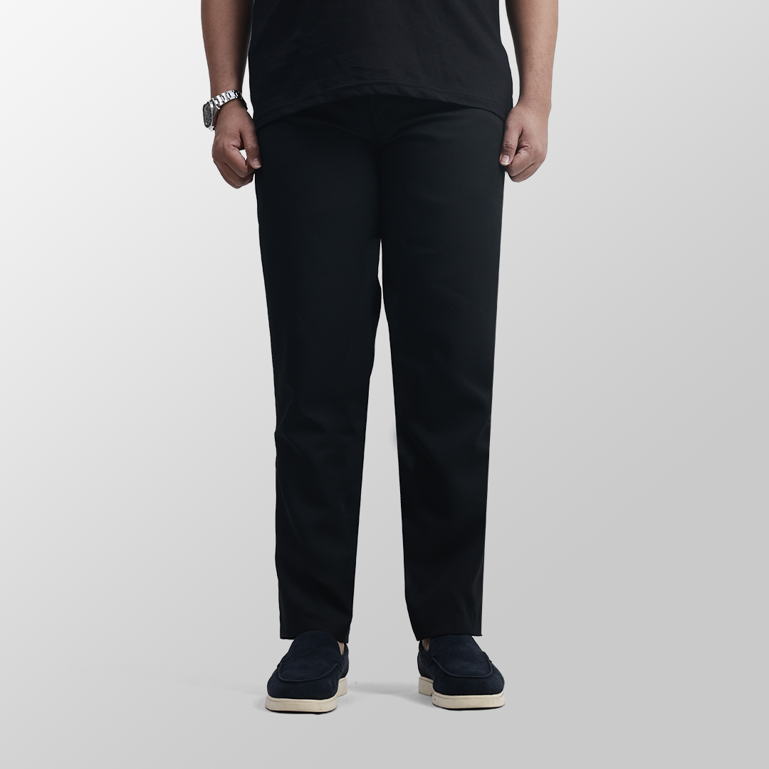 BIG SIZE (Size 39-44) - Deep black trousers