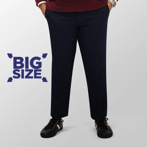 Image of BIG SIZE (Size 39-44) - Dark blue trousers | Biru tua