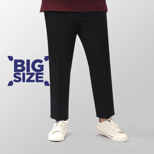 Image of BIG SIZE (Size 39-44) - Deep black trousers | Hitam