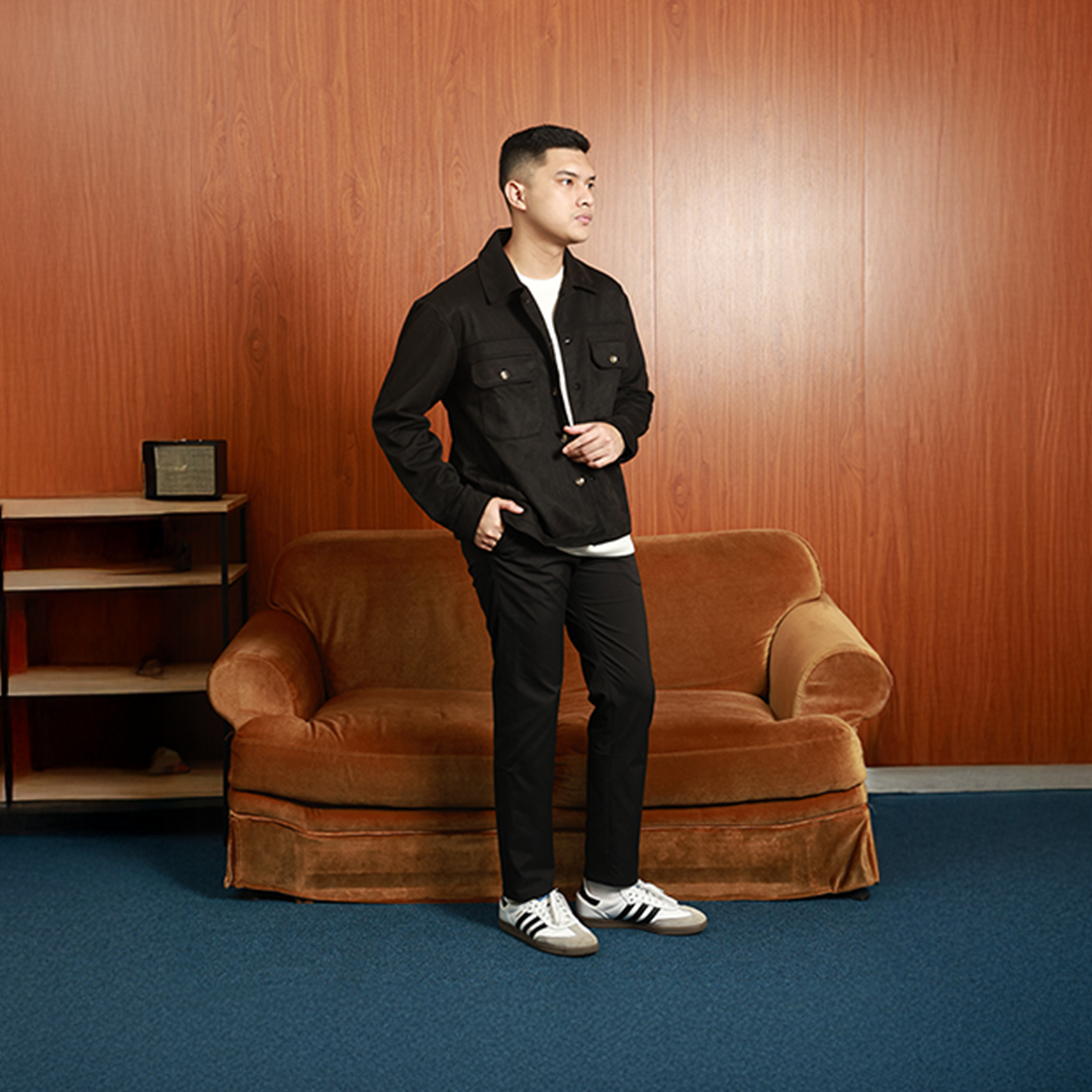 Black Formal Pants 4-Way Stretch Slimfit 