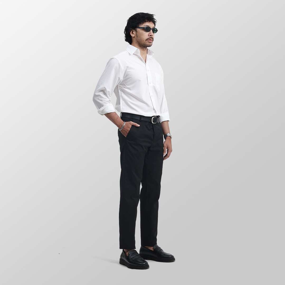 Black Formal Pants 4-Way Stretch Slimfit 
