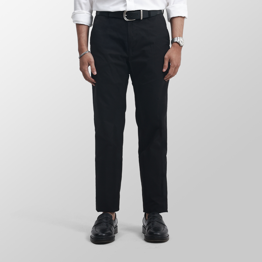 Black Formal Pants 4-Way Stretch Slimfit 