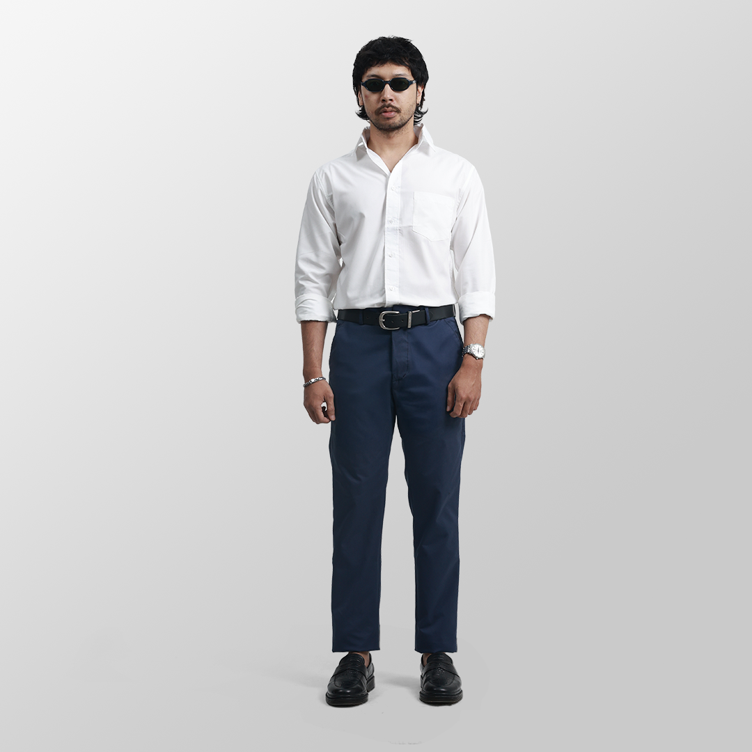 Navy Formal Pants 4-Way Stretch Slimfit 