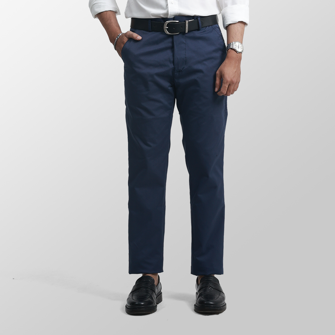 Navy Formal Pants 4-Way Stretch Slimfit 