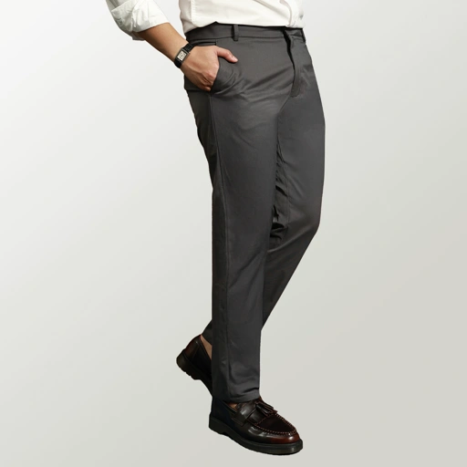 Image of Grey Formal Pants 4-Way Stretch Slimfit 