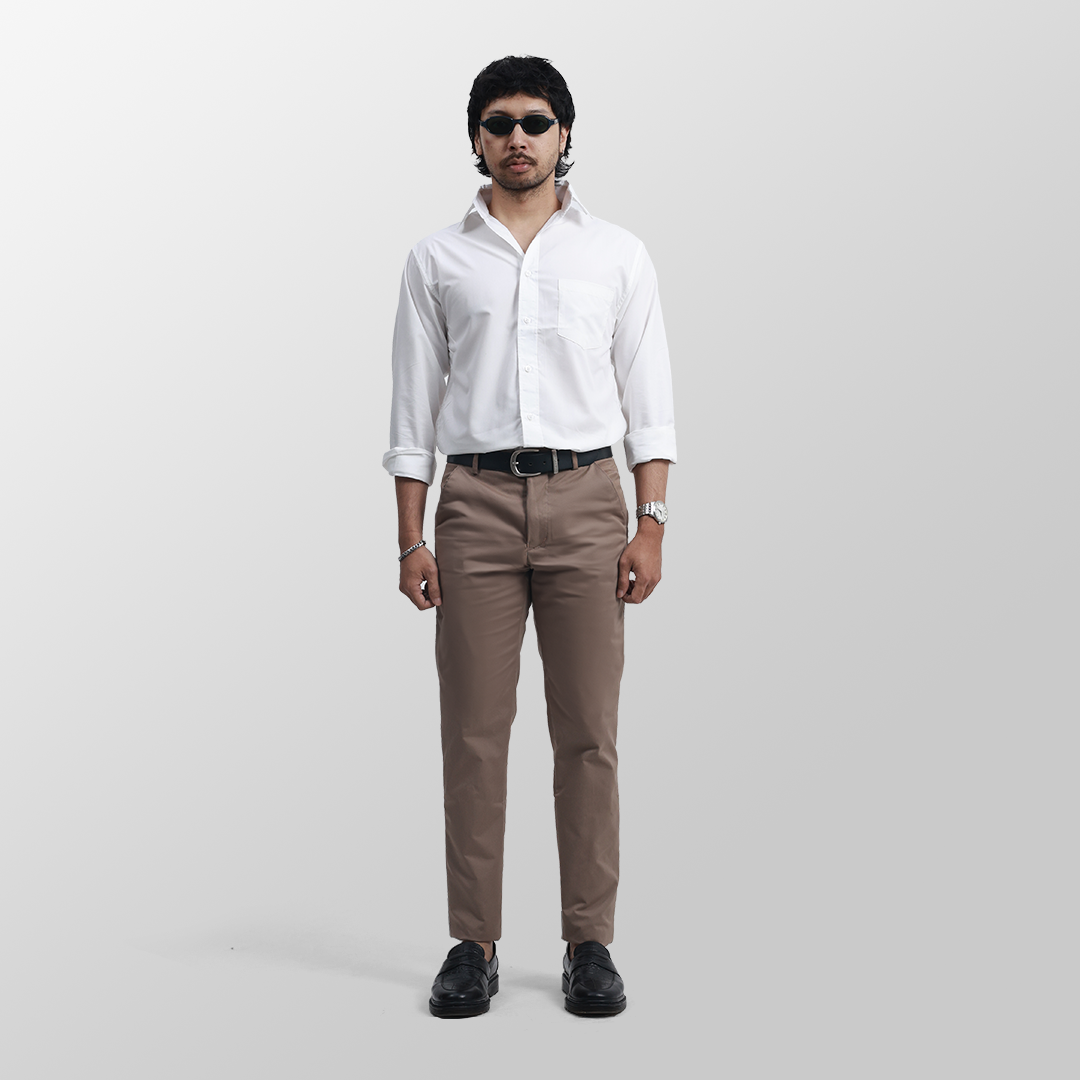 Khaki Formal Pants 4-Way Stretch Slimfit