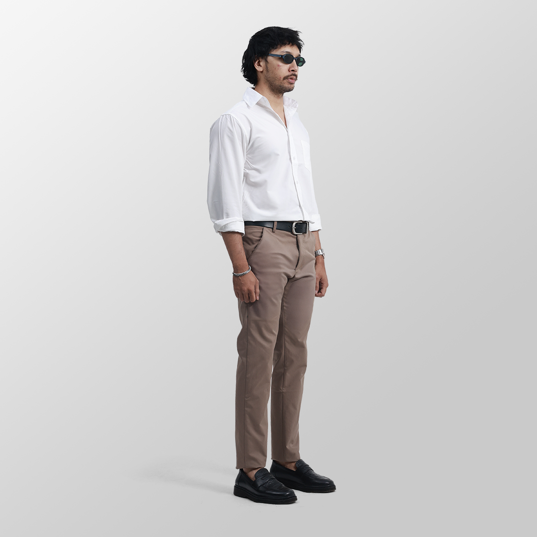 Khaki Formal Pants 4-Way Stretch Slimfit