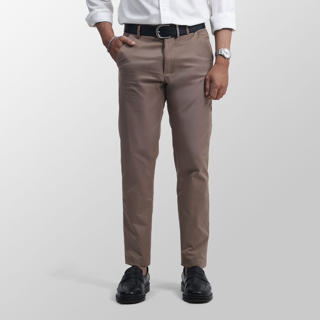 Khaki Formal Pants 4-Way Stretch Slimfit