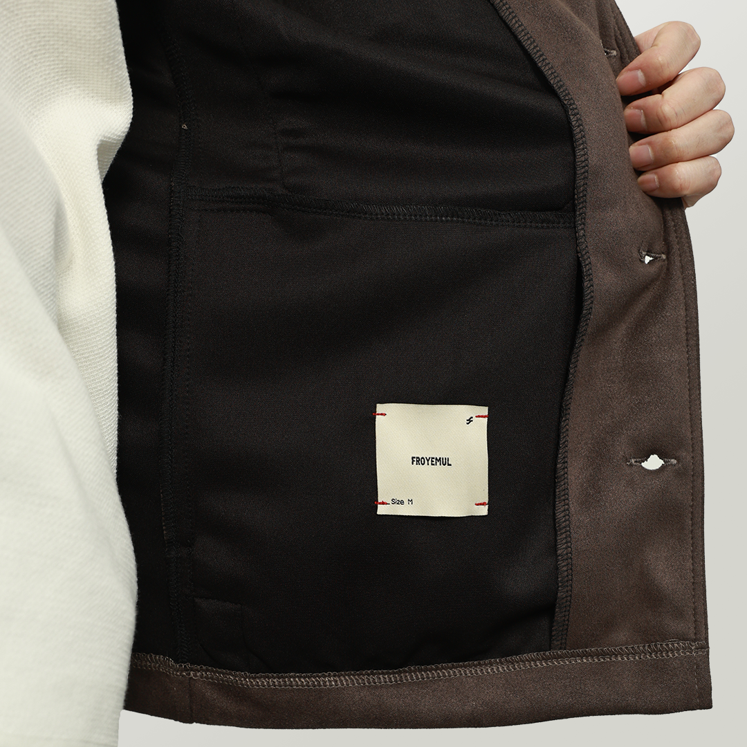 Forme Suede Jacket - Dark Brown
