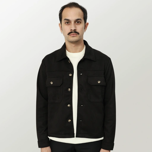 Image of Forme Suede Jacket - Black