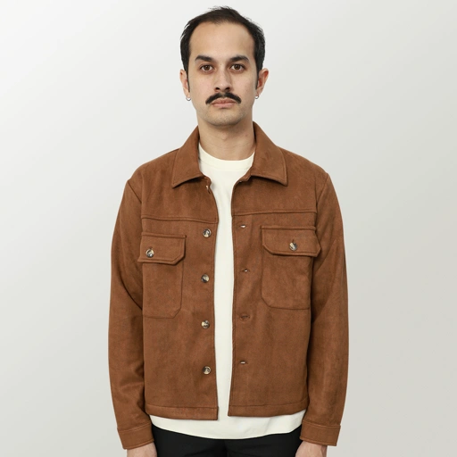 Image of Forme Suede Jacket - Brown