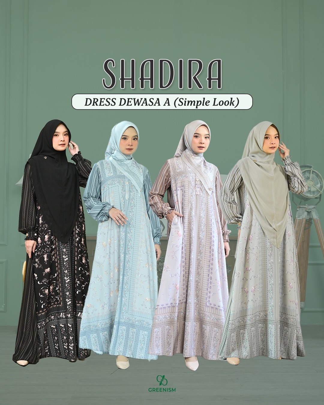 GREENISM - SHADIRA DRESS DEWASA (A) I READY STOCK
