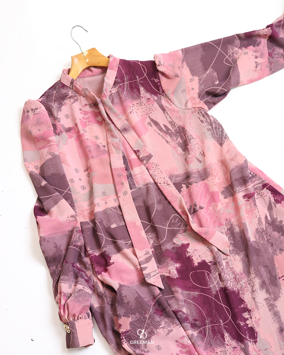 GREENISM - Aysha Dress Ceruti Printing Premium | Busui friendly Gamis Daily