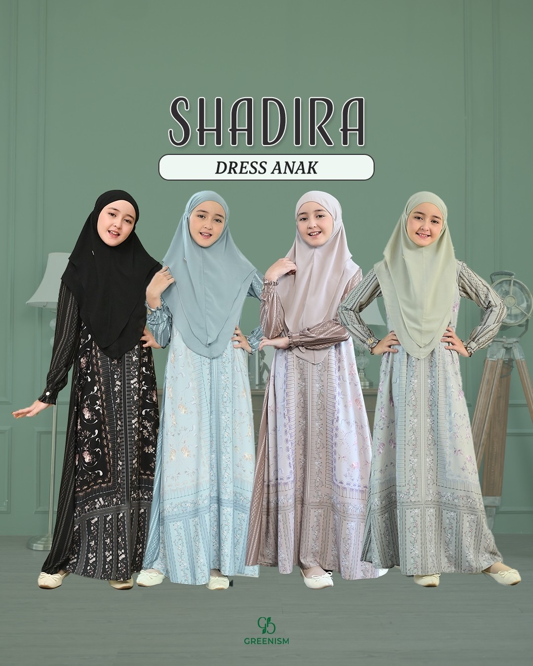 GREENISM - SHADIRA DRESS ANAK I READY STOCK