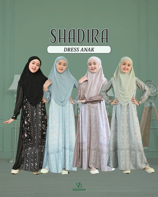 Image of GREENISM - SHADIRA DRESS ANAK I READY STOCK