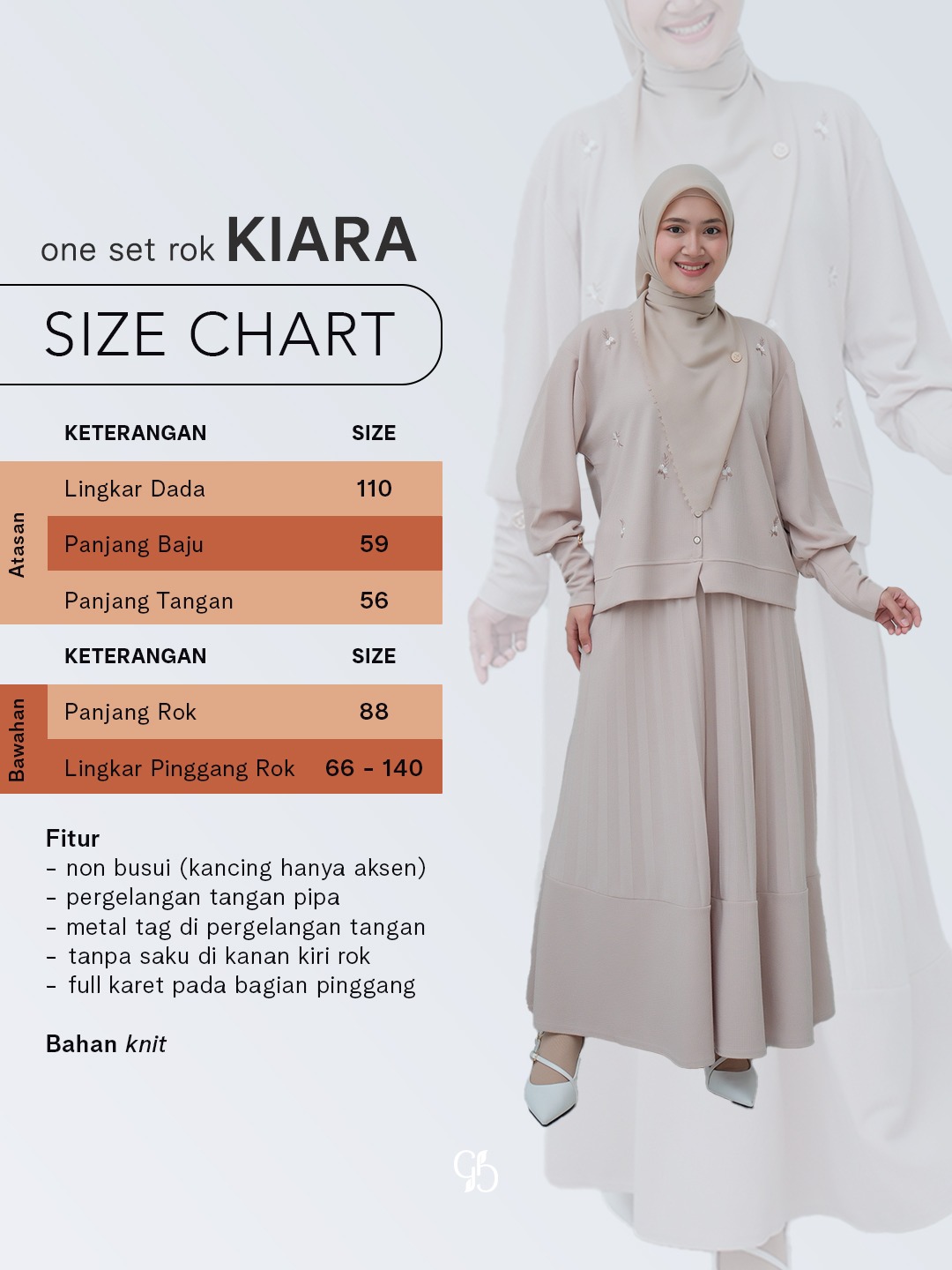 GREENISM - Kiara Oneset Rok Atasan Bawahan | Baju Atasan Wanita Terbaru 2026