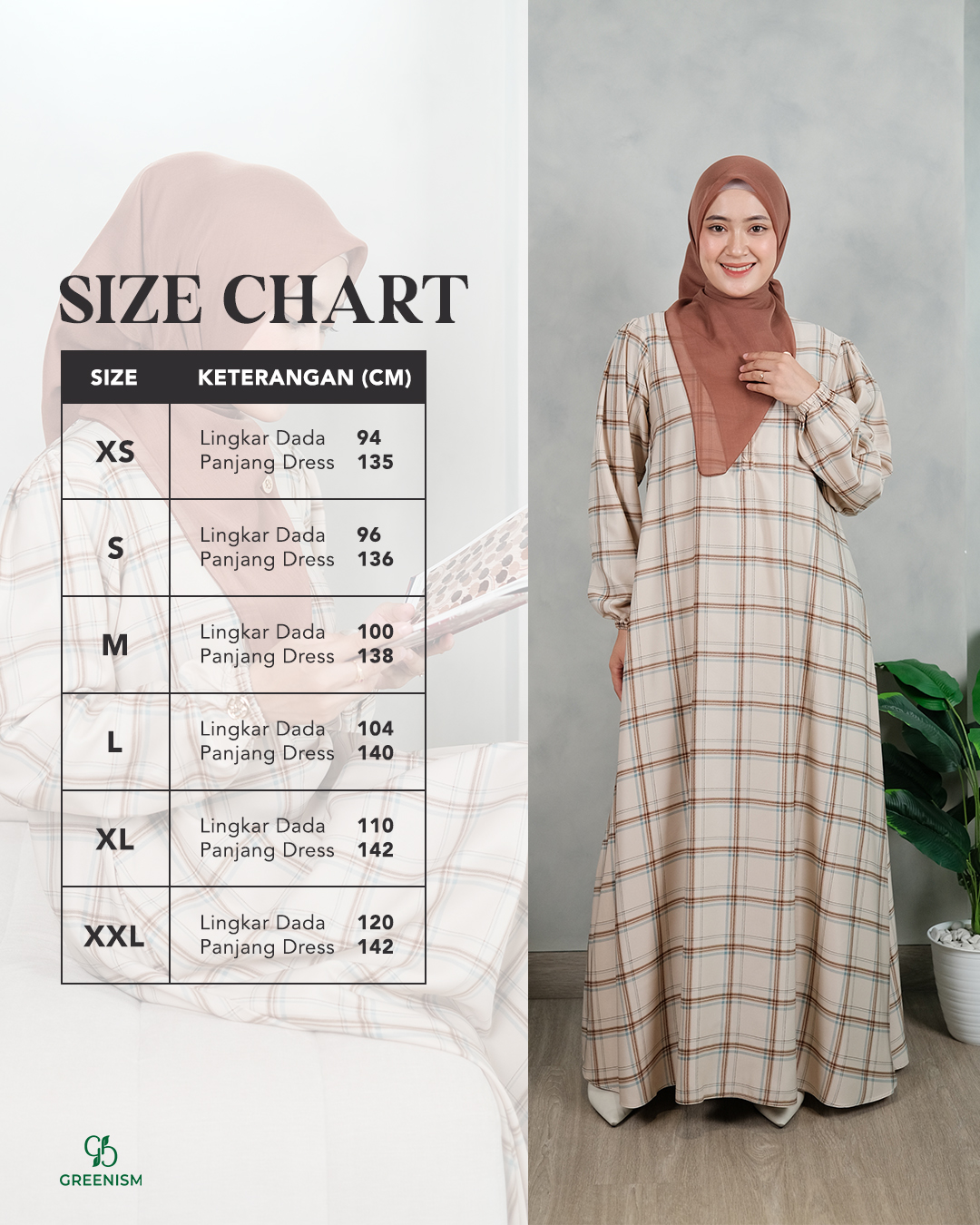 GREENISM - Sanni Dress Syakila | Busui friendly Gamis Daily