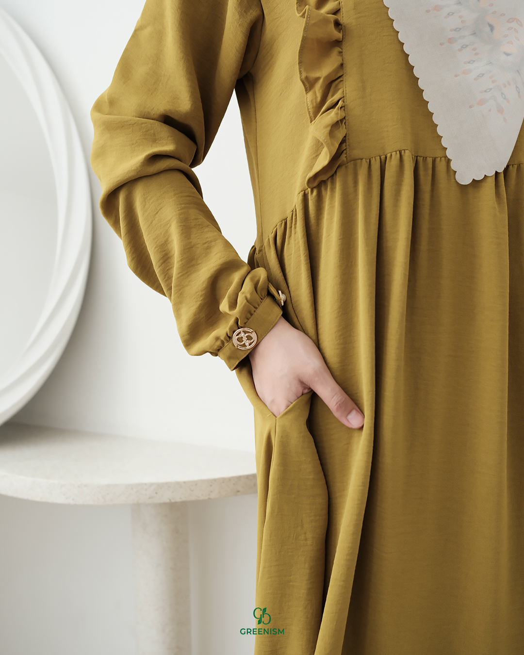 GREENISM - Haura Dress Crinkle PART 3  | Busui friendly Gamis Daily