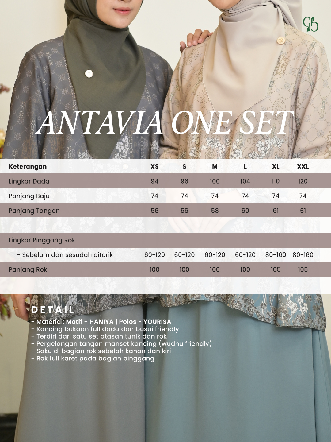 GREENISM - Antavia Oneset Atasan Bawahan | Baju Wanita Terbaru 2026