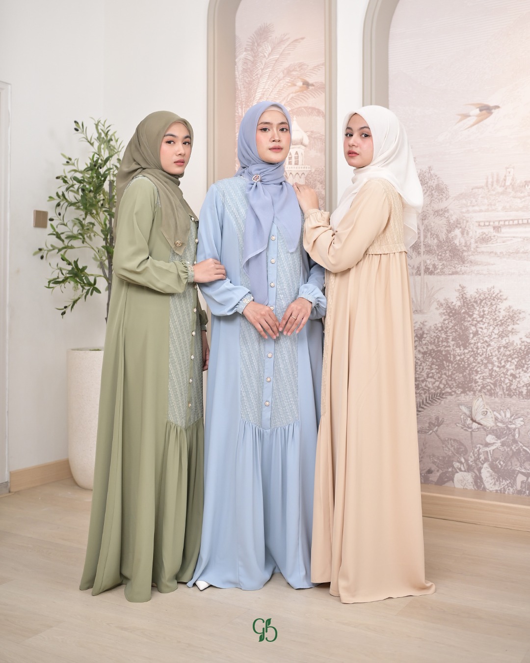 GREENISM - Farah Dress Wanita Marbela | Gamis Wanita Muslim Simpel dan Elegan