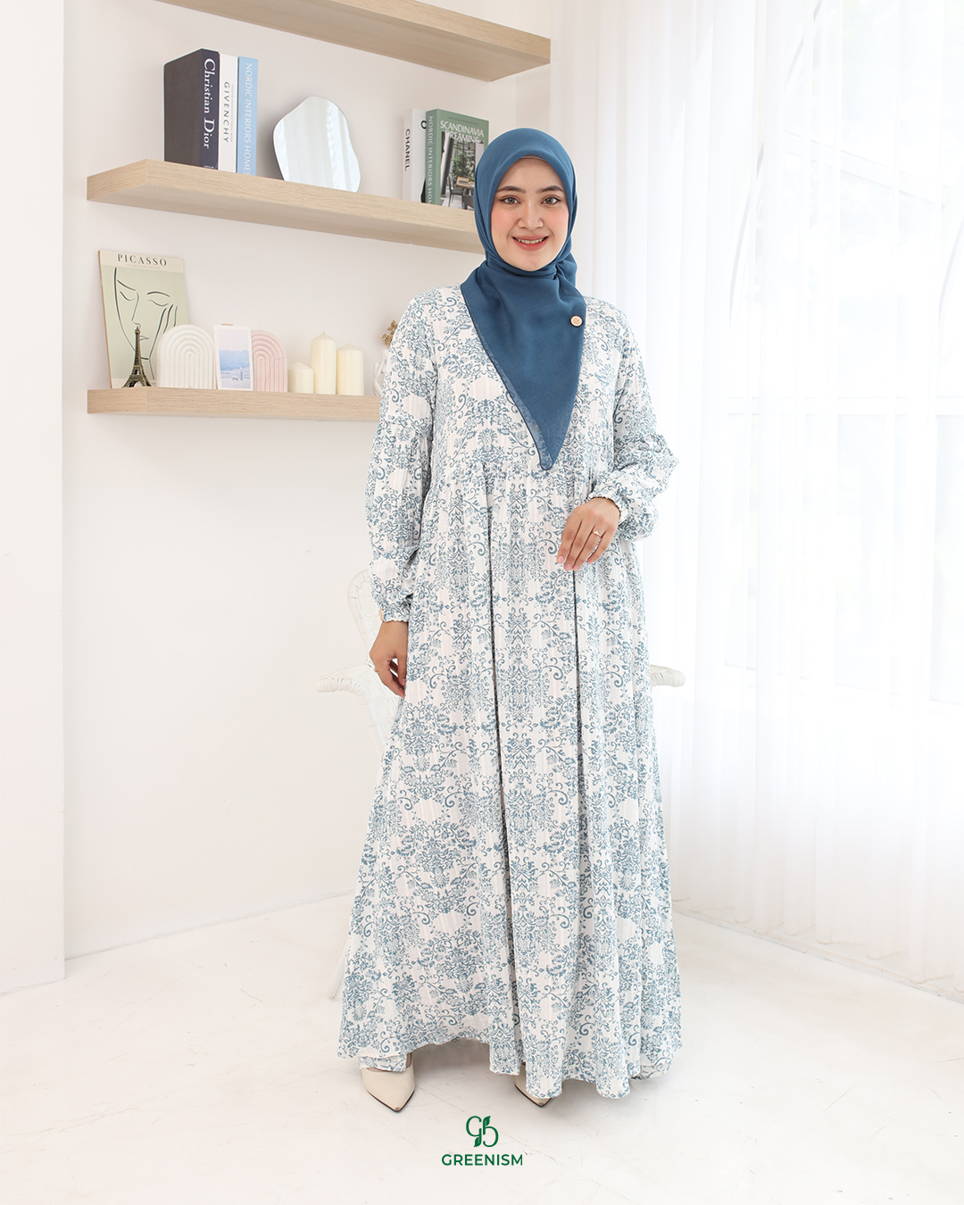 GREENISM - Shakela Dress Ceya Korean | Busui friendly Gamis Daily