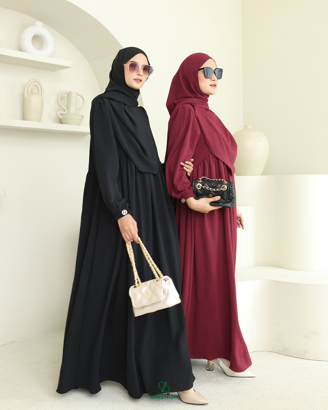 GREENISM - Atara Dress | Busui friendly Gamis Daily