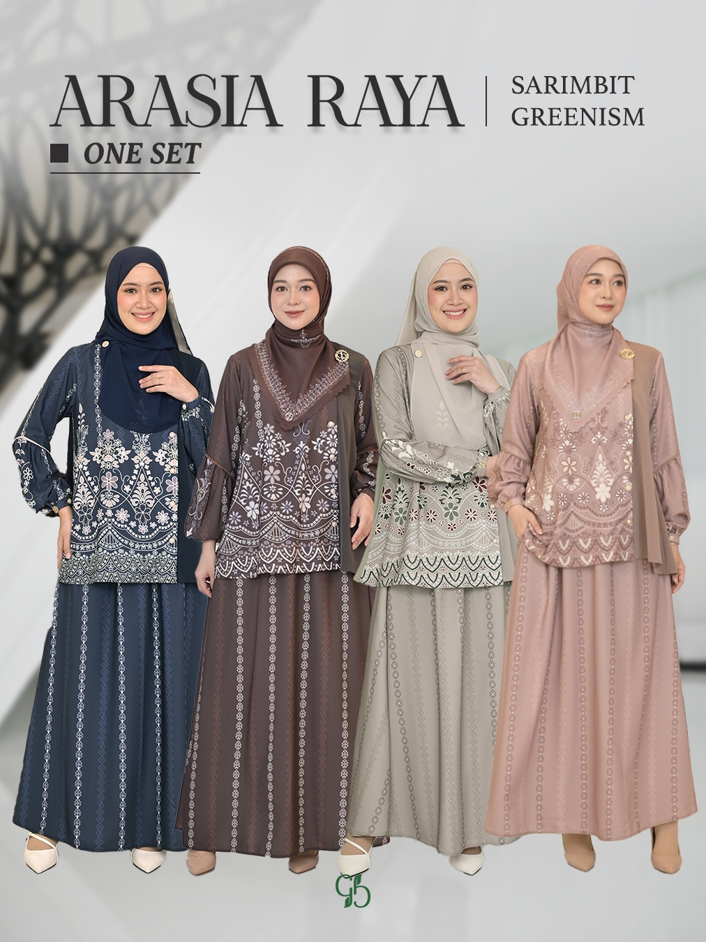 GREENISM - (All Colours) Arasia Raya Oneset | Baju Atasan Wanita Terbaru | Gamis Lebaran 2026