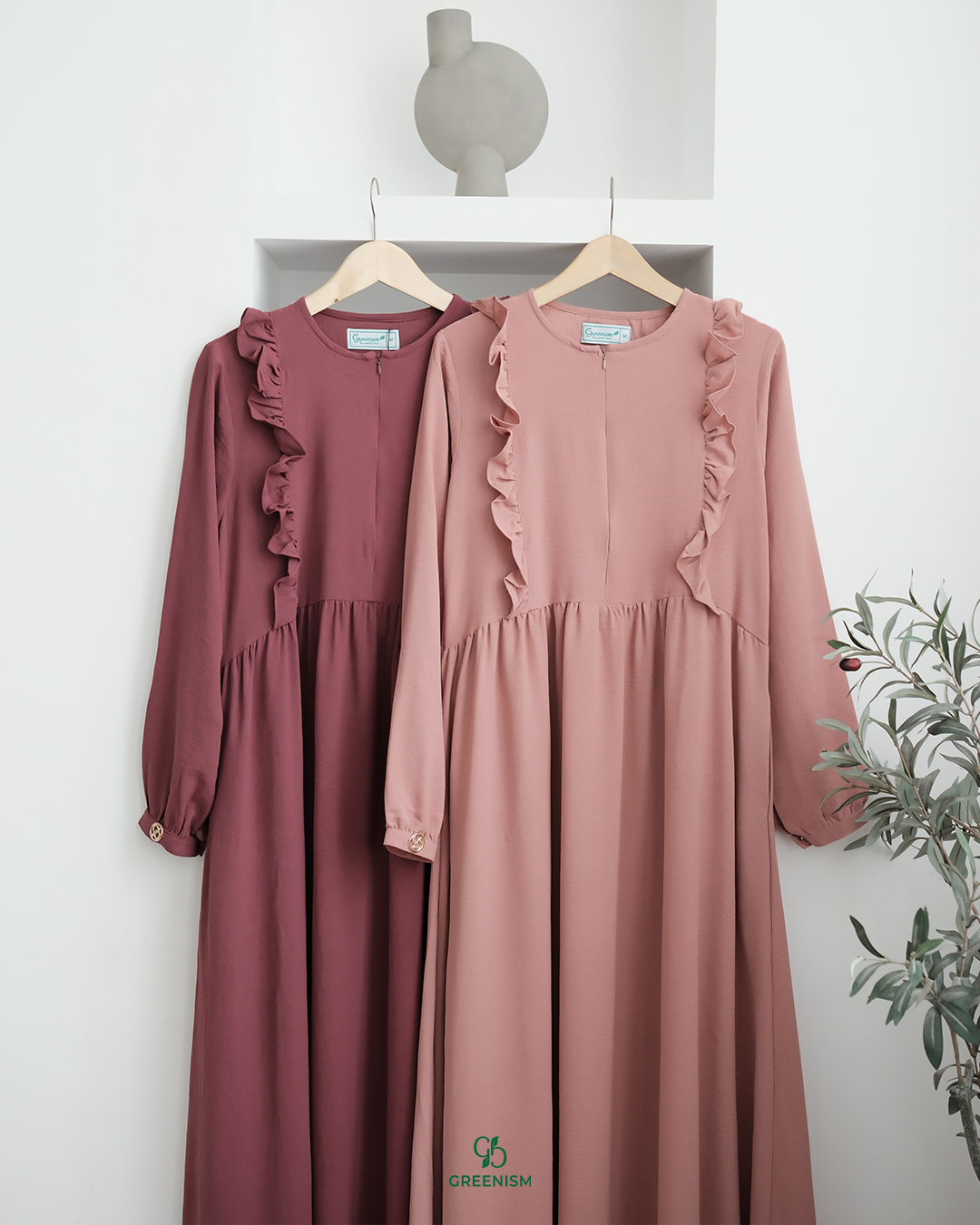 GREENISM - Haura Dress Crinkle PART 2 | Busui friendly Gamis Daily