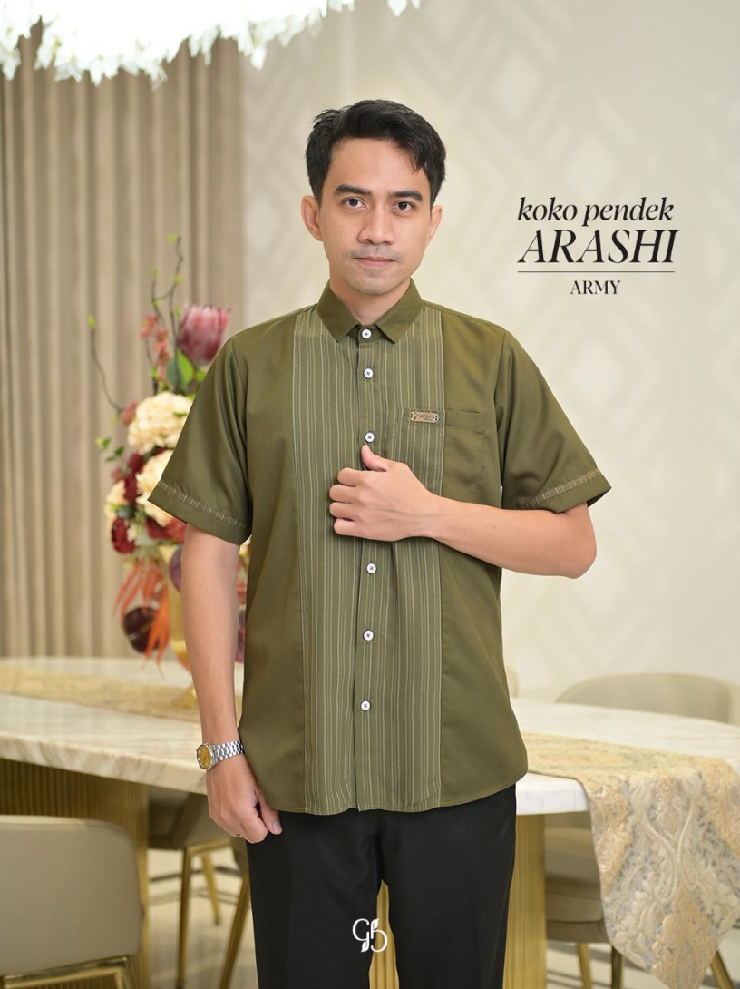 GREENISM - Arashi Koko Pria Pendek All Colours | Gamis Lebaran 2026 Model Terbaru