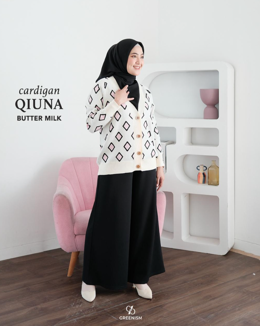 GREENISM - Qiuna Cardigan | Baju Atasan Wanita Terbaru 2026