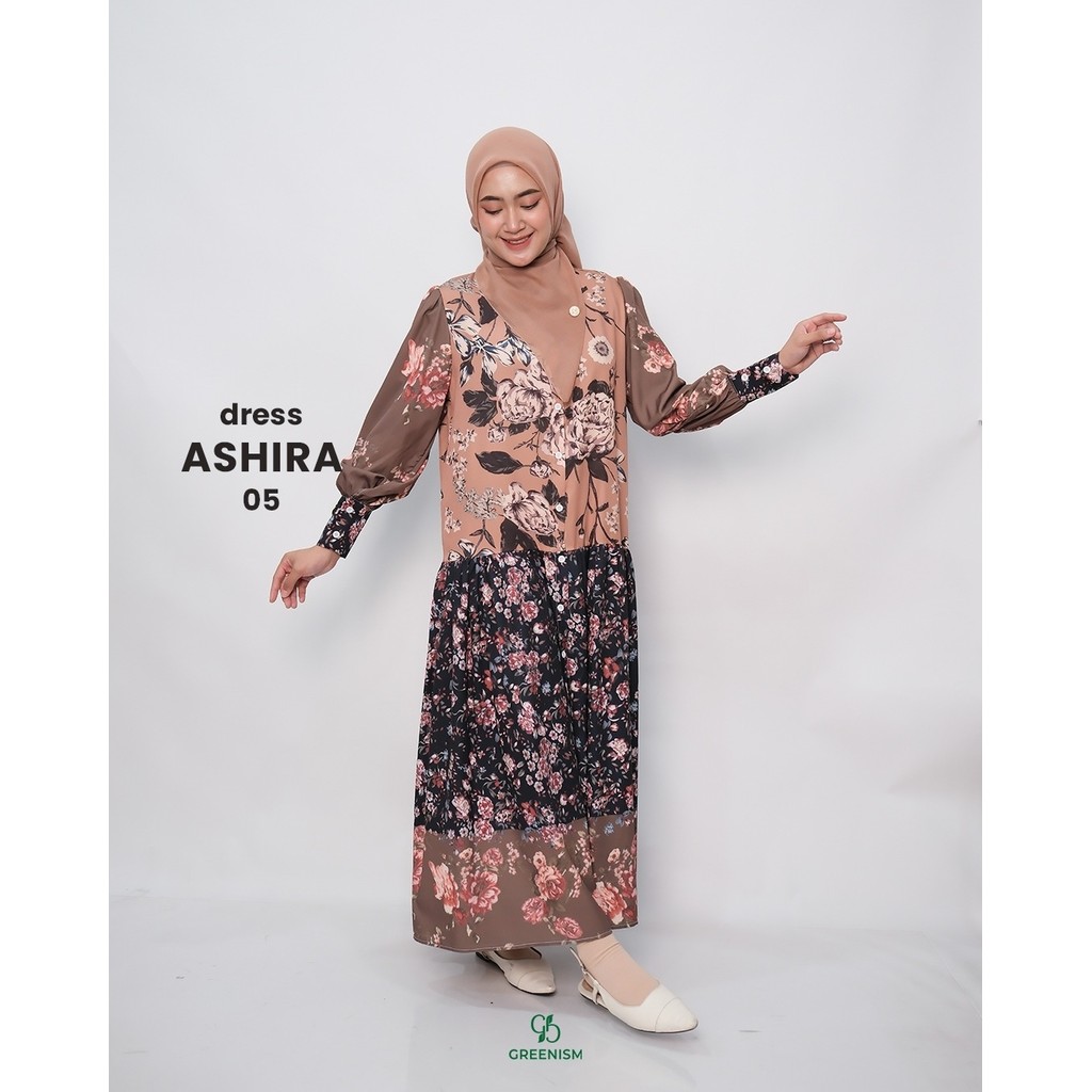 GREENISM - Ashira Dress Katun SIlk | Busui friendly Gamis Daily
