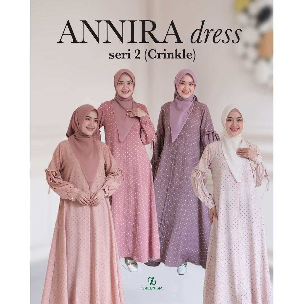 GREENISM - Annira serie 2 Dress Crinkle | Busui friendly Gamis Daily