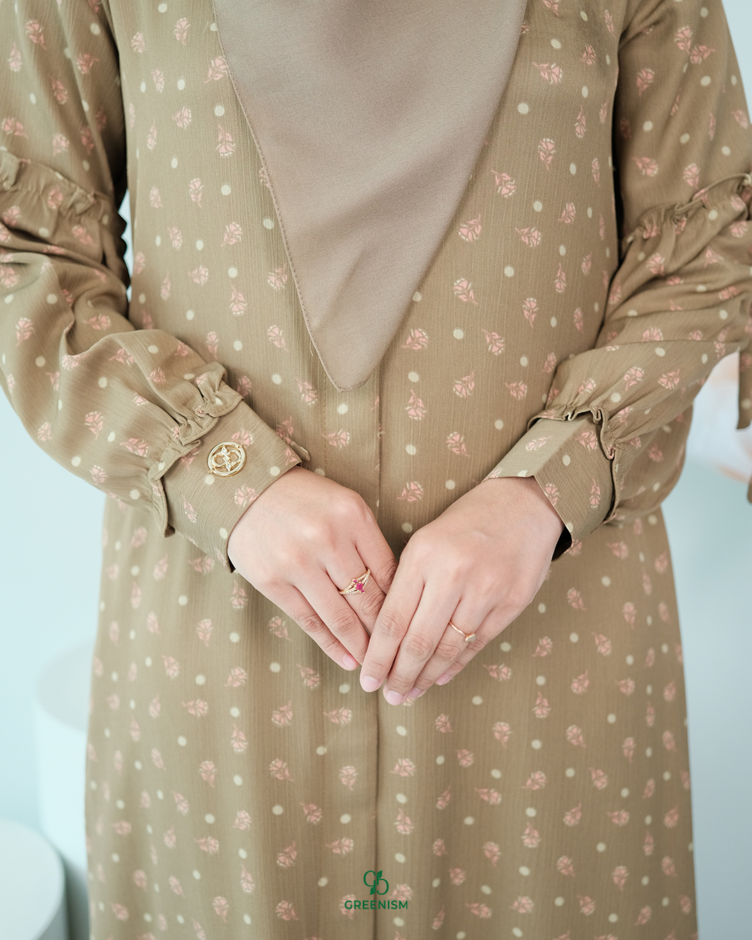 GREENISM - Syafani Dress Crinkle | Busui friendly Gamis Daily