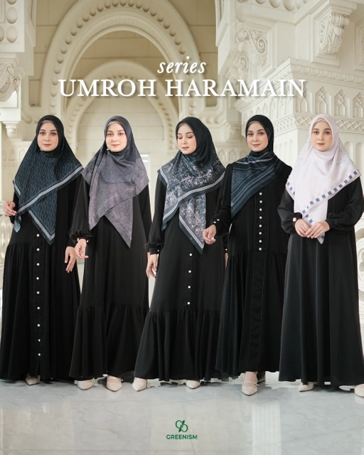 Image of GREENISM - Haramain Dress Elmira | Gamis Daily Perlengkapan Umroh