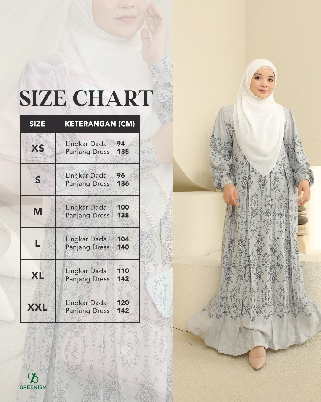 GREENISM - Nasyifa Dress Lioner Richie | Busui friendly Gamis Daily