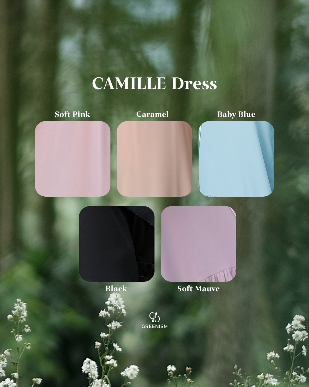 GREENISM - CAMILLE DRESS I READY STOCK