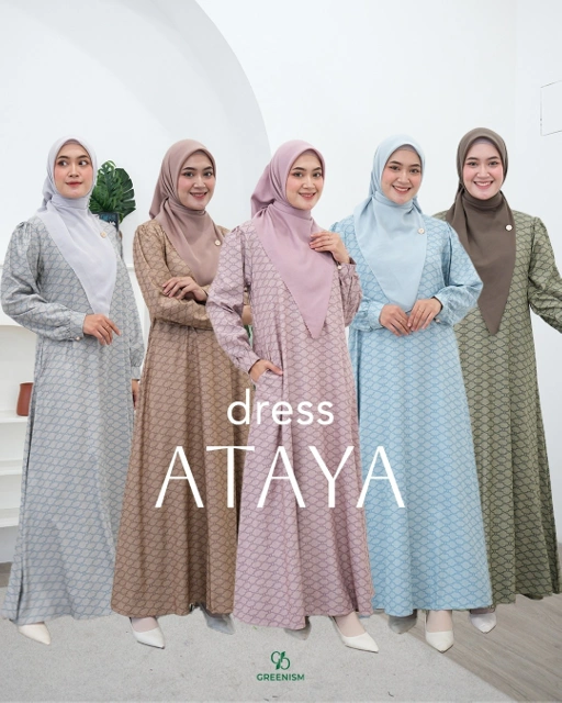 Image of GREENISM - Ataya Katun Madinah | Busui friendly Gamis Daily