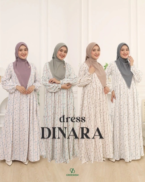 Image of GREENISM - Dinara Dress Ceya Katun | Busui friendly Gamis Daily