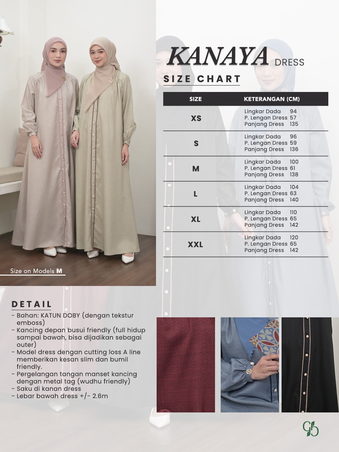 GREENISM - Kanaya Dress Gamis Abaya | Gamis Terbaru 2026 Model Terbaru
