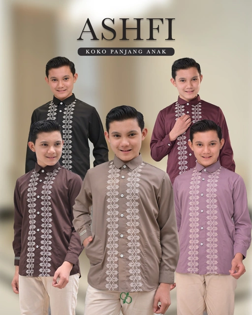 Image of GREENISM - (All Colours) Ashfi Koko Anak Panjang | Baju Atasan Wanita Terbaru | Gamis Lebaran 2026