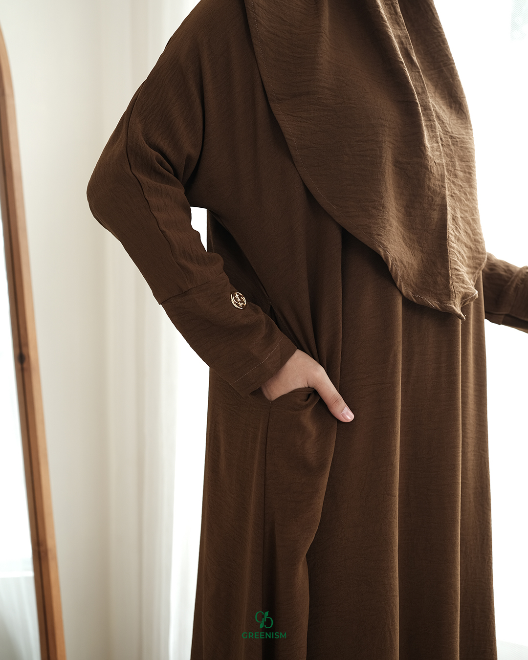 GREENISM - Naya Dress Crinkle | Busui friendly Gamis Daily