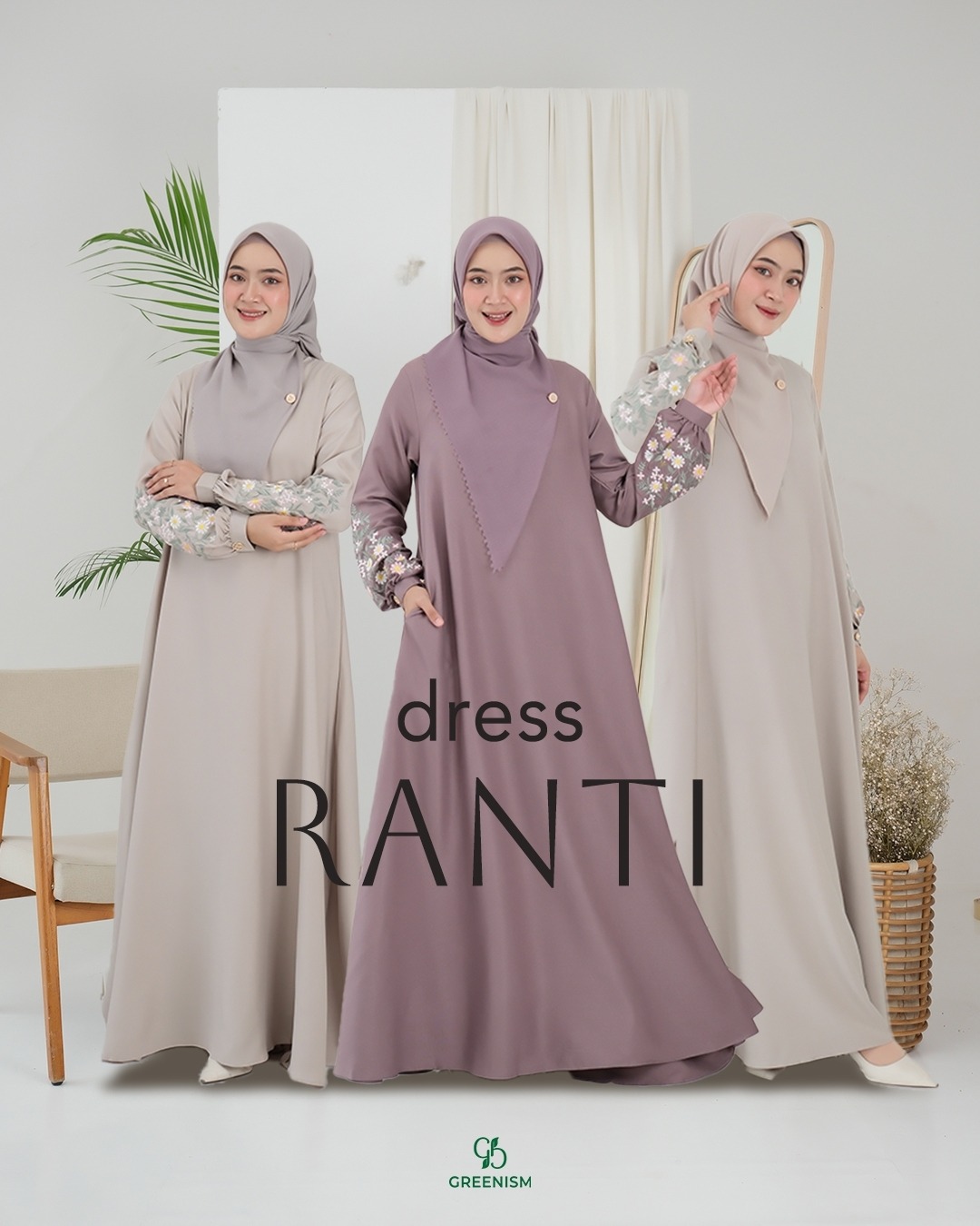 GREENISM - Ranti Dress Syakila  | Busui friendly Gamis Daily
