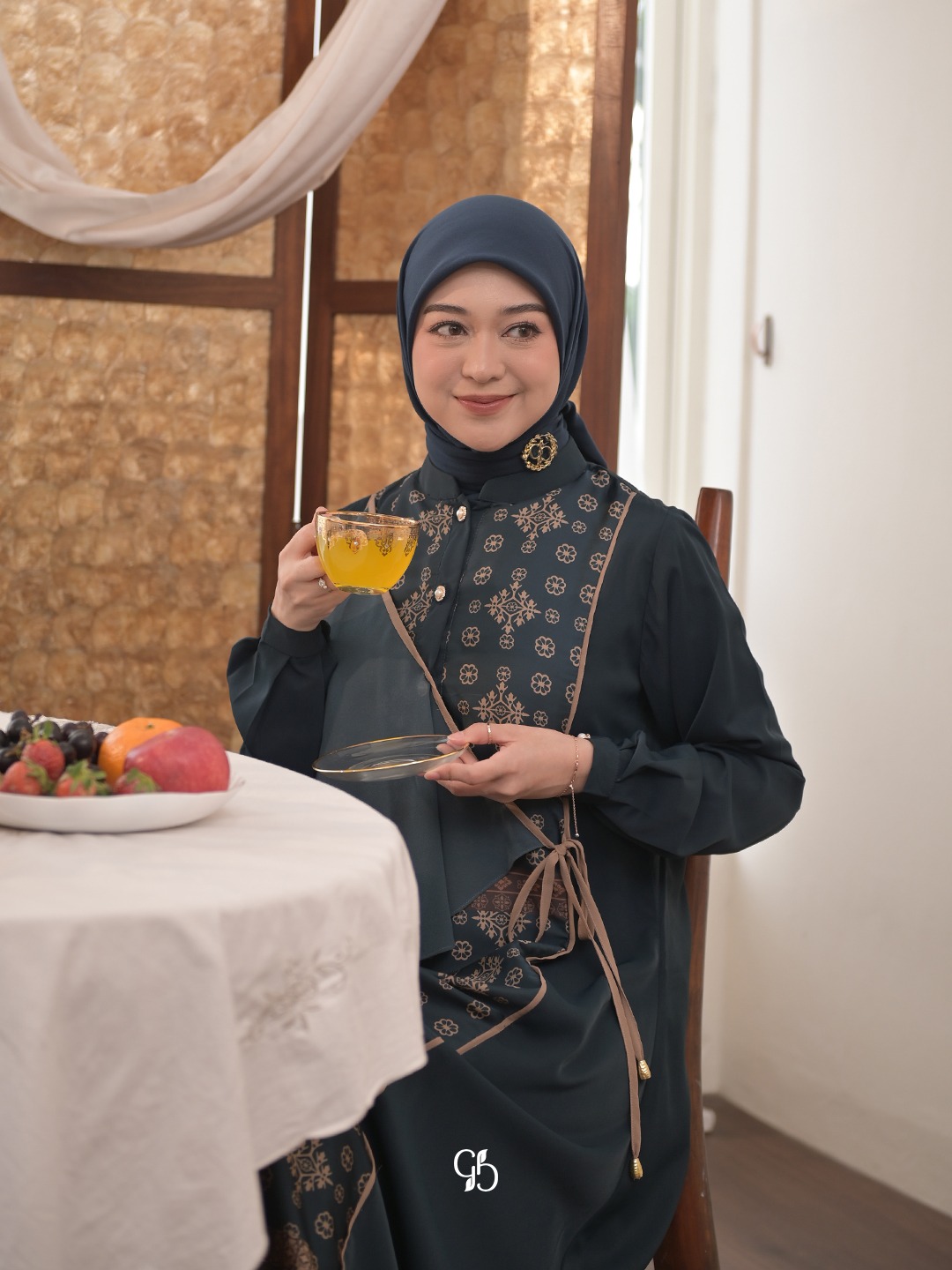 GREENISM - MANIRA DRESS I GAMIS MOTIF MODERN DAN ELEGAN