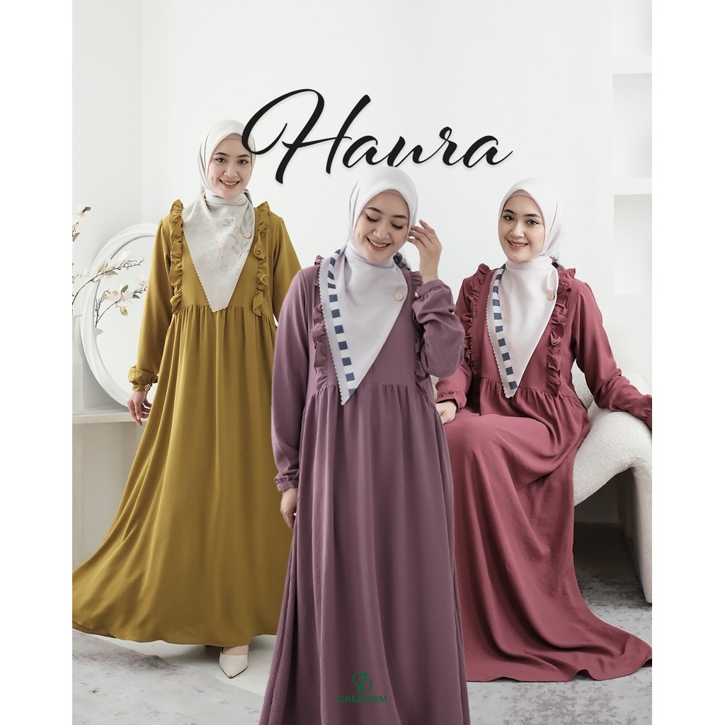 GREENISM - Haura Dress Crinkle PART 3  | Busui friendly Gamis Daily